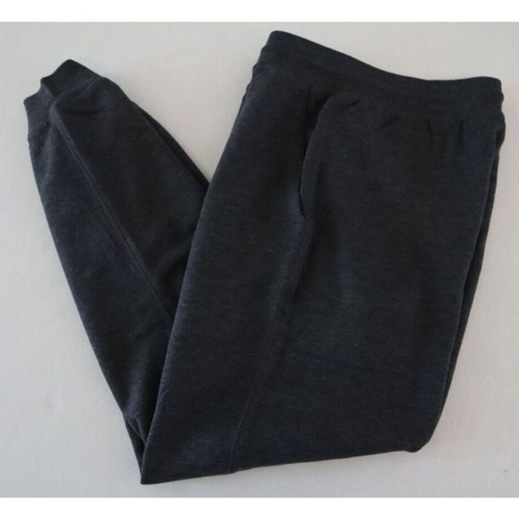 J. Crew BJ349 SBL Men's Sz S Black/Gray Pacific Fleece Jogger Sweatpants $80 - Picture 8 of 9
